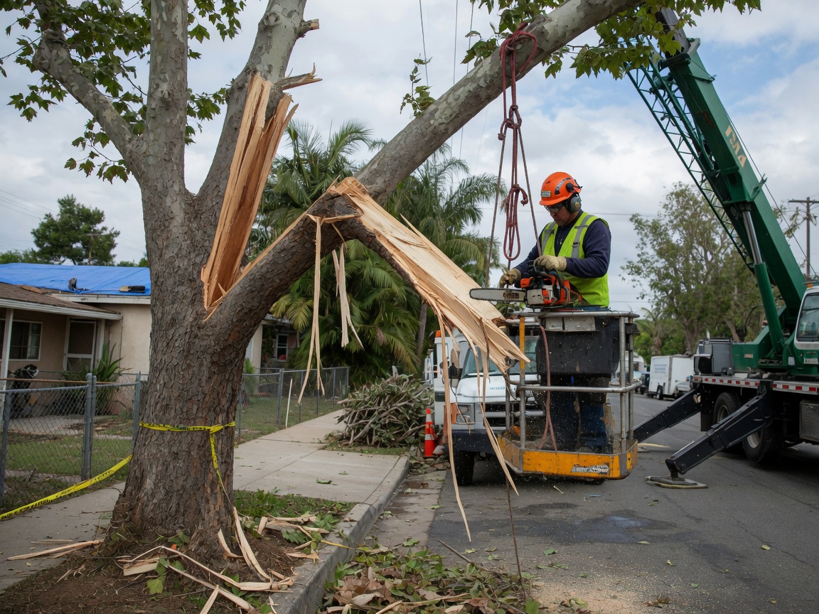 Storm Damaged Tree Repair in El Monte, CA